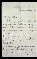 Autograph letter by Alessandro Roesler Franz to Walter Severn