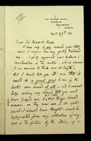Autograph letter by Eveleen Myers to Sir Rennell Rodd