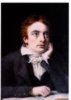 Portrait of John Keats from an original exhibited in 1819