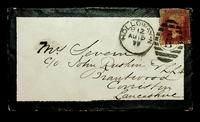 Envelope addressed to Mrs Joan Ruskin Severn