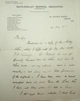 Autograph letter by Reginald R. Garratt to Harry Nelson Gay