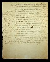 Copy of a letter by Percy B. Shelley to Mrs Williams