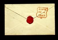 Envelope addressed by Mary Shelley to Edward Moxon