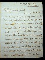 Autograph letter by Edward Trelawny to Captain Daniel Roberts