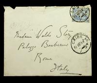 Autograph letter and envelope by Mrs. Elinor Flyn to Mrs. Waldo Story