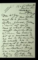 Autograph letter by Harold Boulton to Harry Nelson Gay