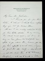 Autograph letter and enclosure by Robert Underwood Johnson to Harry Nelson Gay