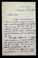 Autograph letter by A. John Trucchi to  Harry Nelson Gay